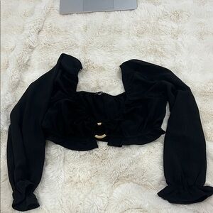 Chic Black Women's Crop Top